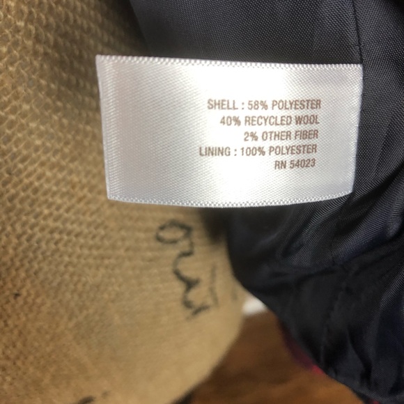 SOLD-Old Navy Plaid Peacoat - Picture 6 of 6